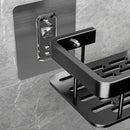 Prateleira de Canto para Banheiro Alumínio Sem Furo Ventosa Forte Organizador Retangular